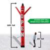 LookOurWay Air Dancers Inflatable Tube Man Attachment - 20 Feet Tall Wacky Waving Inflatable Dancing Tube Guy for Business Promotion - Blower Not Included - Open Red view 3