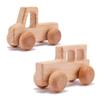 2PC Truck Shape Wooden Rattles Baby Teether Toys Montessori Inspired Teething Push Toys Perfect Shower Gift for Baby view 1