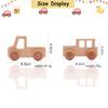 2PC Truck Shape Wooden Rattles Baby Teether Toys Montessori Inspired Teething Push Toys Perfect Shower Gift for Baby view 4