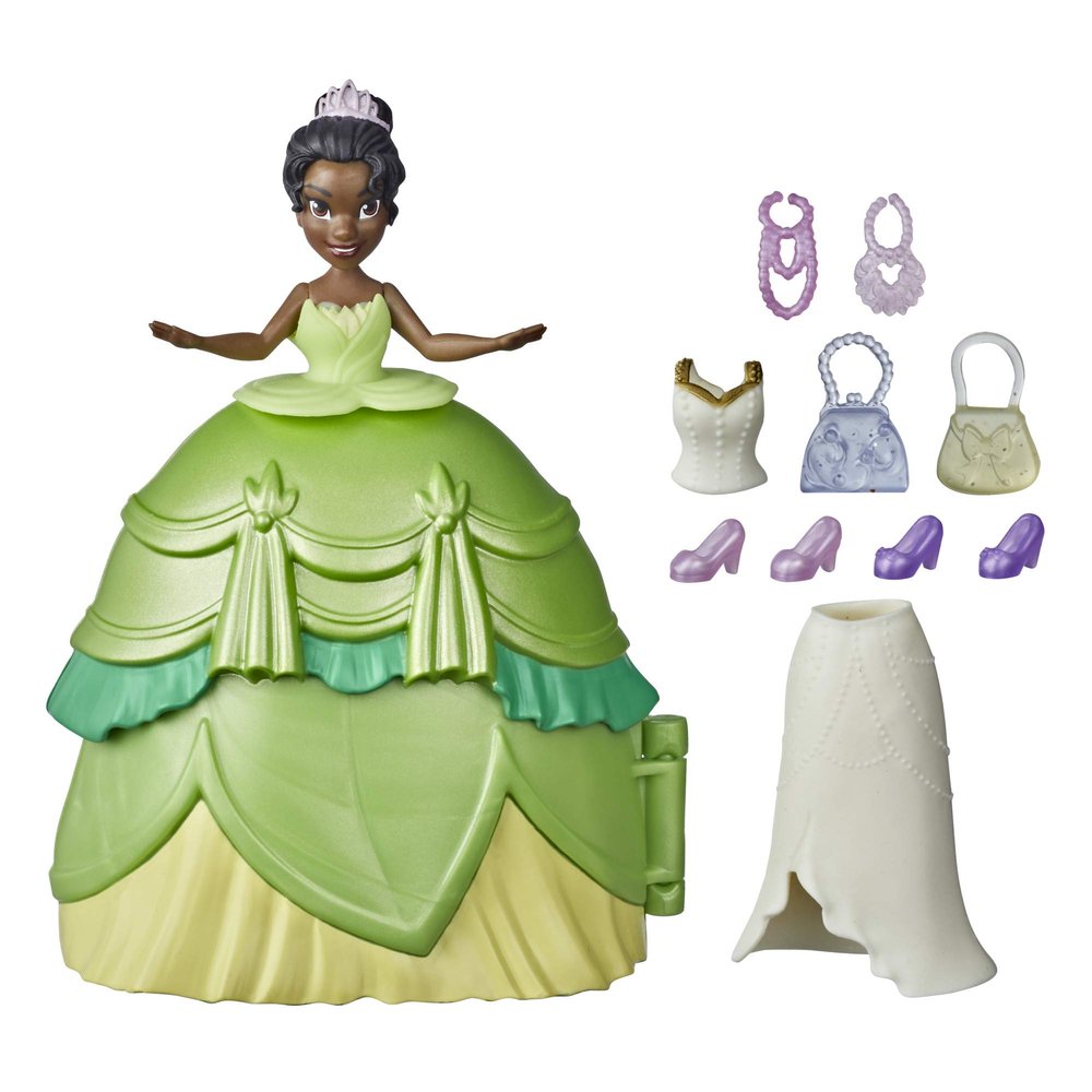 Disney Princess Secret Styles Fashion Surprise Tiana, Mini Doll Playset with Extra Clothes and Accessories, Toy for Girls 4 and Up