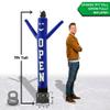LookOurWay Air Dancers Inflatable Tube Man Set - 7ft Tall Wacky Waving Inflatable Dancing Tube Guy with Weather Resistant Blower Business Promotion - Open Blue view 3