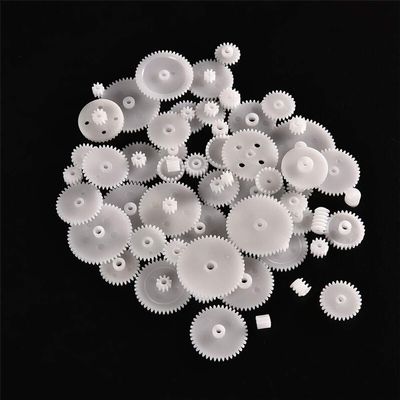 58PCS White Plastic Gears Small Motor Gears for RC Car Motor Toy Model DIY Helicopter RC Toy Replacement Accessories Module 0.5