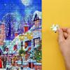 1000PCS Jigsaw Puzzle Happy Christmas Puzzle Exercise Memory Relieve Stress Jigsaw Puzzles for Adults Kids (Golden) view 4