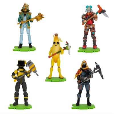 FORTNITE 5 Party Pack Collector's Set Peely Longshot Yonder Ruckus Toxic Trooper