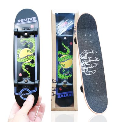 Mini Skateboards for Kids & Adults Braille Skateboarding 11 Dragon Pro Fingerboard Hand Skateboard Toy Set, Handboard Finger Board + Real Tools, Deck Grip Tape, Adjustable Hardware, Wheels & Trucks