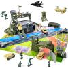 47 Pieces Military Base Set, Army Men Playset with Vehicles Accessories,Soldier Army Men and Play Map,Mini Army Toy Tank,Warplane,Helicopter Playset Plastic Christmas Toys Gifts for Kids Boys view 1