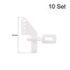 uxcell 10Sets 4-Hole Nylon Pin Control Horns and Clevis Kit Model Airplane Electric Aircraft RC Fixed-Wing DIY Parts view 2