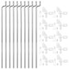 uxcell 10PCS 1.2mmx180mm Pushrod Parts + 10PCS Nylon Micro Control Horns 4 Holes for RC Airplane Plane DIY Parts view 1