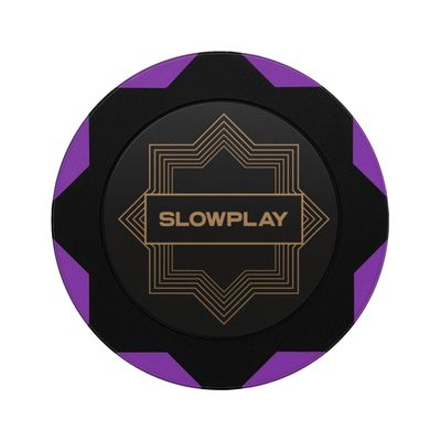 SLOWPLAY Nash Clay Poker Chips, 14 Grams Heavyweight Clay Composite, 40mm Large Chips in Bulk, Pack of 50 in Purple Without Denomination