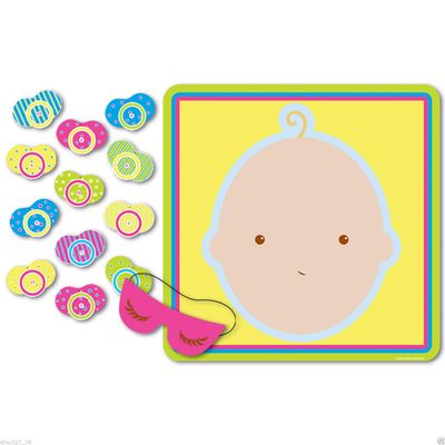 1 Baby Shower Party Game Ice Breaker PIN The Pacifier ON The Baby for 12 Guests