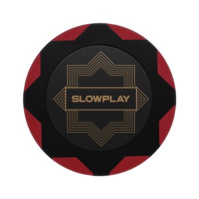 SLOWPLAY Nash Clay Poker Chips, 14 Grams Heavyweight Clay Composite, 40mm Large Chips in Bulk, Pack of 50 in Red Without Denomination