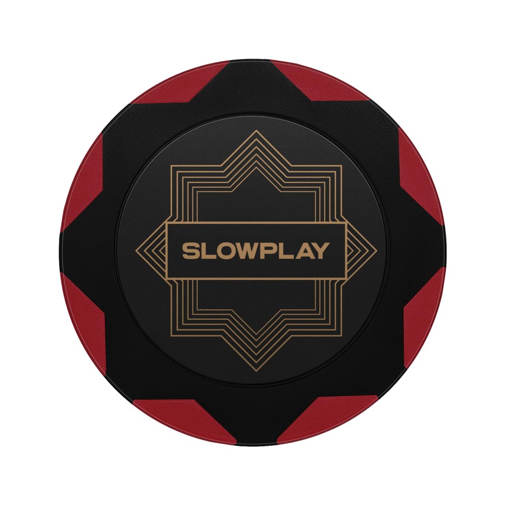 SLOWPLAY Nash Clay Poker Chips, 14 Grams Heavyweight Clay Composite, 40mm Large Chips in Bulk, Pack of 50 in Red Without Denomination