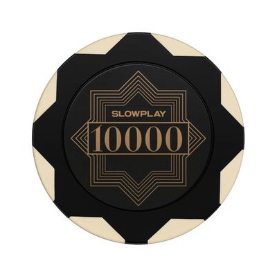 SLOWPLAY Nash Clay Poker Chips, 14 Grams Heavyweight Clay Composite, 40mm Large Chips in Bulk, Pack of 50 with Denomination of 10000