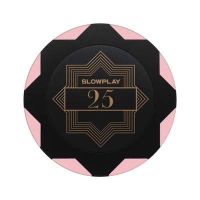 SLOWPLAY Nash Clay Poker Chips, 14 Grams Heavyweight Clay Composite, 40mm Large Chips in Bulk, Pack of 50 with Denomination of 25