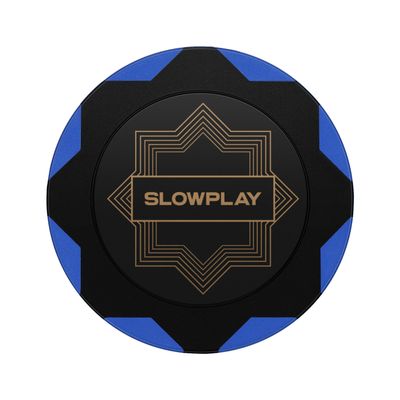 SLOWPLAY Nash Clay Poker Chips, 14 Grams Heavyweight Clay Composite, 40mm Large Chips in Bulk, Pack of 50 in Blue Without Denomination