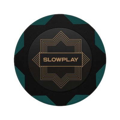 SLOWPLAY Nash Clay Poker Chips, 14 Grams Heavyweight Clay Composite, 40mm Large Chips in Bulk, Pack of 50 in Green Without Denomination