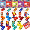 28 Pack Valentines Day Gifts for Kids, Transforming Car Robot Toys with Valentines Day Cards for Kids School Class Classroom Exchange 14 Style Mini Vehicle for Boys Party Favor Easter Basket Stuffers view 1