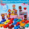 28 Pack Valentines Day Gifts for Kids, Transforming Car Robot Toys with Valentines Day Cards for Kids School Class Classroom Exchange 14 Style Mini Vehicle for Boys Party Favor Easter Basket Stuffers view 4