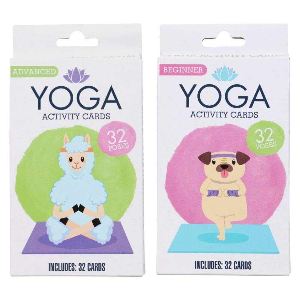 Yoga Activity Cards - Beginner and Advanced - 32 Poses Per Deck