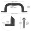 Dolibest Set of 4 Safety Playground Handles,Swing Set Kids Safety Hand Grips for Playset, Climbing Frame, Play House,Climbing Frame, Play House Handles(Black) view 2