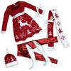 Eledoll 11.5 inch Doll Clothes Lot Deluxe Fashion Pack Holiday Christmas Miss Santa Knitted Deer Outfit with White Boots view 1