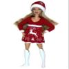 Eledoll 11.5 inch Doll Clothes Lot Deluxe Fashion Pack Holiday Christmas Miss Santa Knitted Deer Outfit with White Boots view 4