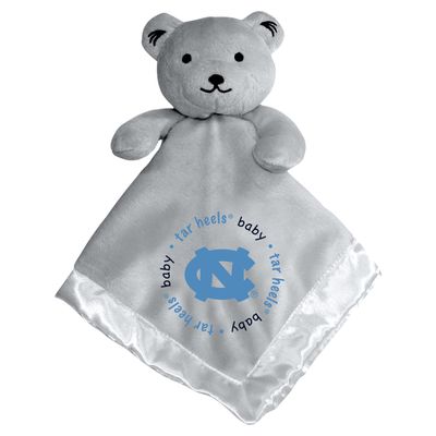 Baby Fanatic Gray Security Bear Blanket - NCAA UNC Tar Heels Snuggle Buddy for Infants - Officially Licensed Plush Toy for North Carolina Tarheels Fans