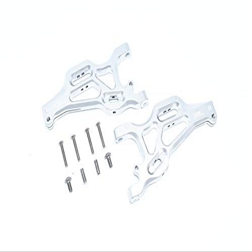 10pc Set Aluminum Front Lower Arms ARRMA 1/7 4WD Mojave 6S ARA106058T1/T2 by GPM (Silver)
