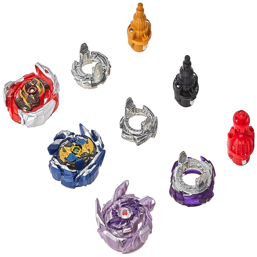 Beyblade Burst Surge Speedstorm Thunder Threat 3-Pack - Kolossal Fafnir F6, Spear Dullahan D6, Brave Roktavor R6 Battling Game Top Toys