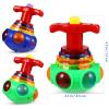 TOYANDONA 3Pcs Spinning Top Toys, LED Light Up Flashing Music Spinning Tops for Kids Gifts Birthday Party Favors Goodie Bag FillersRandom Color view 2