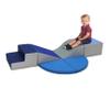 Factory Direct Partners 13021-NVPB SoftScape Playtime All Around Climber for Crawling Infants and Toddlers, Soft Foam Indoor Active Play with Steps and Slides (6-Piece) - Navy/Powder Blue view 3