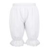 Agoky Kids Girls Classic Pantaloon Pettipants Victorian Pantaloons Halloween Carnival Party Costume Loose Lace Trim Bloomers White 7-8 view 1