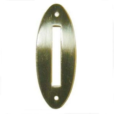 Galapagoz Lot of 10 Each Solid Brass Oval Coin Slot 2.25 inch X 7/8 inch B9852 USA