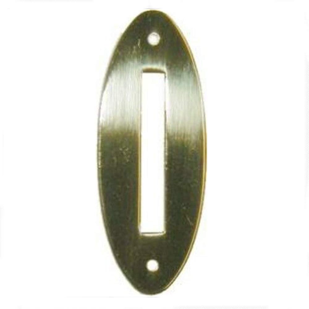 Galapagoz Lot of 10 Each Solid Brass Oval Coin Slot 2.25 inch X 7/8 inch B9852 USA