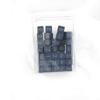 Dusty Blue Opaque Dice with Copper Numbers D6 Aprox 16mm (5/8in) Pack of 50 Wondertrail view 2