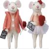 Primitives by Kathy 109234 Happy Place Mice Critter, 7-inch High, Set of 2 view 1