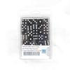 Black Glitter Dice with White Pips Squared Corners D6 16mm (5/8in) Pack of 100 Wondertrail view 1