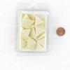 Ivory Blank Opaque Dice D4 Aprox 16mm (5/8in) Pack of 50 Wondertrail view 1