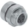 Connector, Str M8 Female 4 pos, PCB Pins, -30 to +80degc, CSA Stds, MFKS 4F-PCBF view 1