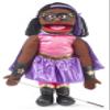 25" Superhero, Black Girl, Full Body, Ventriloquist Style Puppet view 1