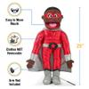 25" Superhero Boy, Black, Full Body, Ventriloquist Style Puppet view 3