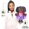 14" Superhero, Black Girl, Hand Puppet view 2