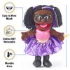14" Superhero, Black Girl, Hand Puppet view 3