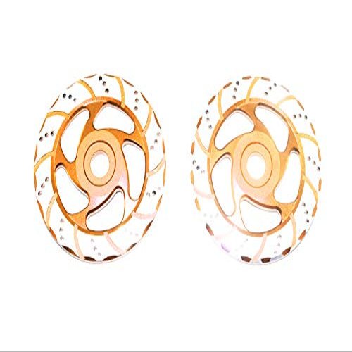 GPM for Team LOSI-1/6 Super Baja Rey 4X4 Aluminum Brake Disk with Silver Lining -2PC Set (Orange)