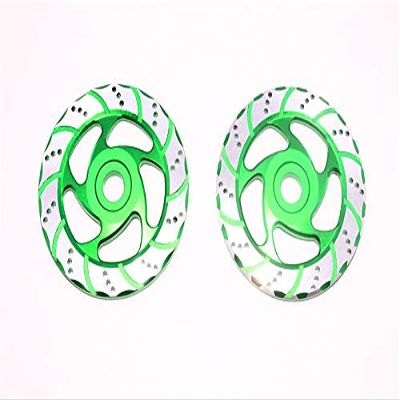 GPM for Team LOSI-1/6 Super Baja Rey 4X4 Aluminum Brake Disk with Silver Lining -2PC Set (Green)