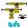 34mm Prodigy Gen2 Pro Fingerboard Trucks - Pro Style Base and Hanger with Custom Pivot Tuning and Pro Duro Bubble Bushings - Gold Colorway view 2