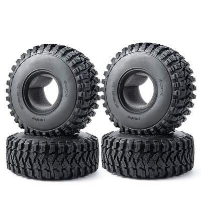 4pcs 2.2'' Rubber Tires OD with Foam 125mm for 1:10 RC Crawler Axial Wraith 90048 RR10 RC Car
