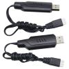 Blomiky 2 Pack 9125 7.4V 1.3A Lithium Battery Charger Cable with XH-3P Plug for Q903 9125 SCX24 1/10 1/12 1/16 1/14 1/18 Scales RC Car Truck Boat Drone 7.4V 2S Lipo or Li-ion Battery 9125 USB 2 view 1