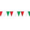 Club Pack of 12 White and Green Italian Outdoor Pennant Banner Hanging Party Decor 120' view 1