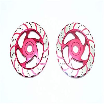 GPM for Team LOSI-1/6 Super Baja Rey 4X4 Aluminum Brake Disk with Silver Lining -2PC Set (red)